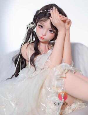 洛小乙(ルオシャオイ) 152cm Aカップ フルシリコン｜可動顎・華奢ボディ・純白花嫁風｜萌え萌え乙女系ラブドール